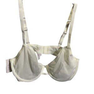 Auden Smooth Unlined Comfort Wire Demi Coverage‎ Bra 36C White